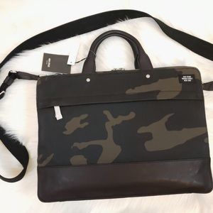 Jack Spade Camo Slim Briefcase Laptop Bag NWT